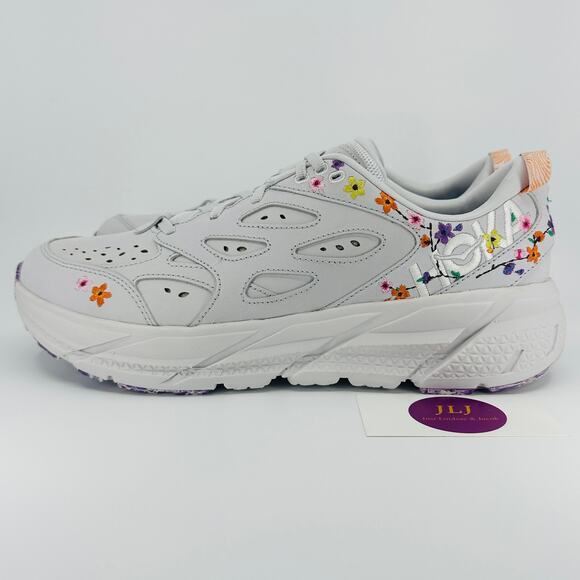 Hoka One One Men's Clifton Leather 'Vibrant Bloom' Running Shoes Size 11.5 - Picture 5 of 11